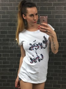 Dámské černé tričko s potiskem | DIRTYMODA.cz